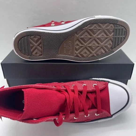 Converse Red Polka Dot Chuck Taylor All Star High Top Sneakers - Picture 3 of 16